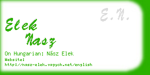 elek nasz business card